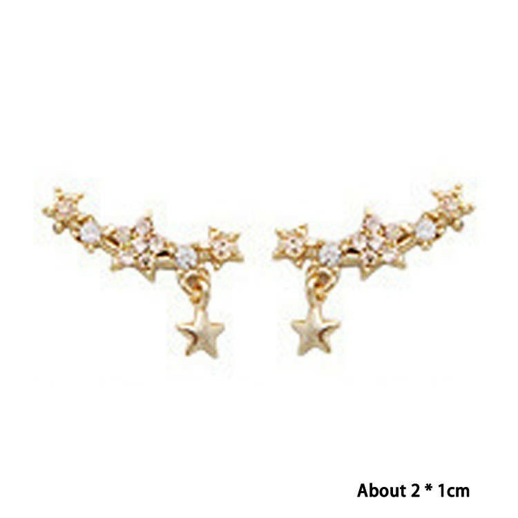 Bông tai tạo hình chòm sao đính đá MS44