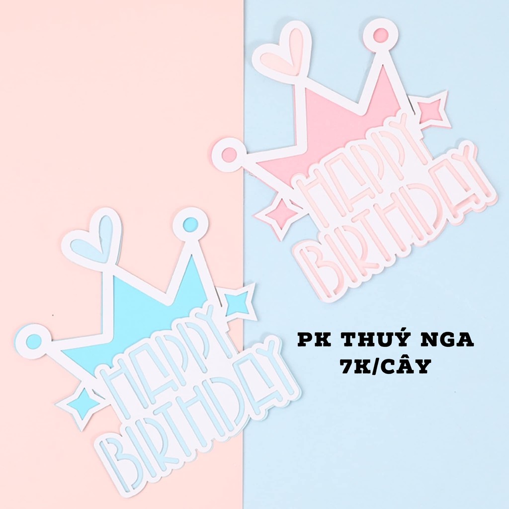 10 HPBD vương miện giấy,nơ giấy