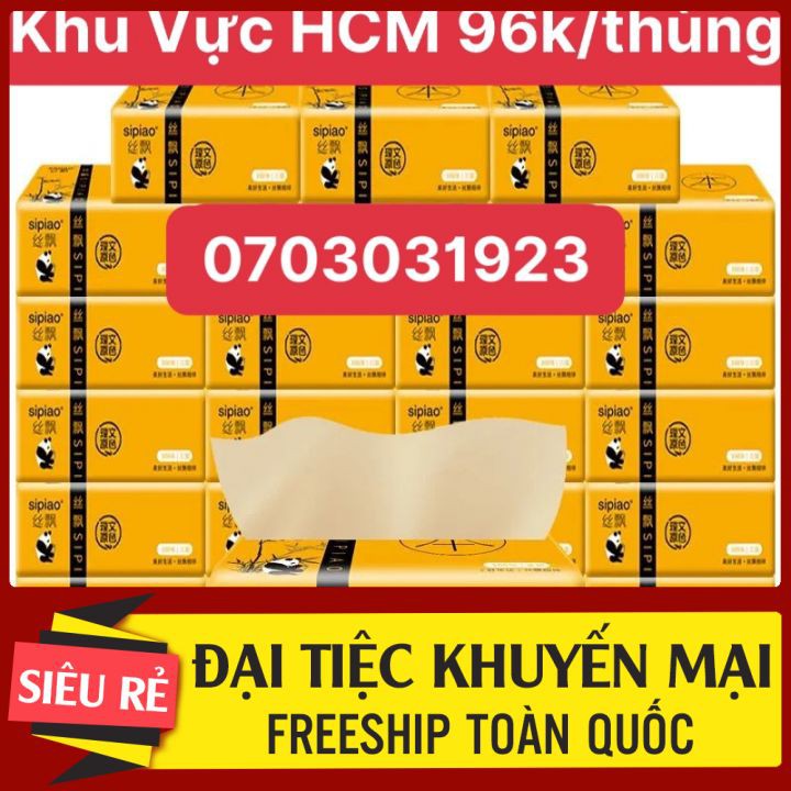 [Mã HCMST5 giảm 10K đơn 99K] [FREESHIP HCM] Thùng giấy ăn gấu trúc Sipiao 30 gói Nội Địa Trung