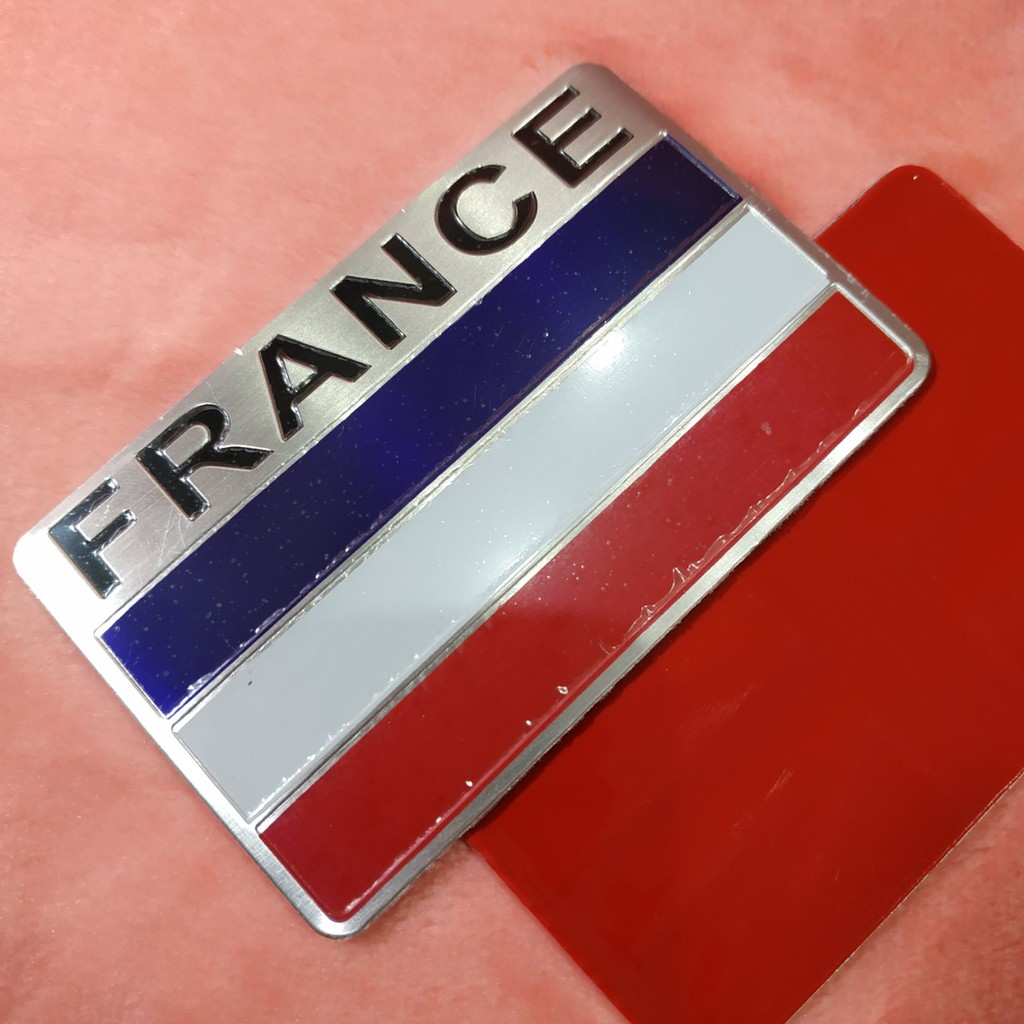Tem Nhôm dán xe hình cờ Pháp France