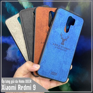 Ốp lưng cho Xiaomi Redmi 9 giả da con hươu DEER - Nhựa dẻo TPU
