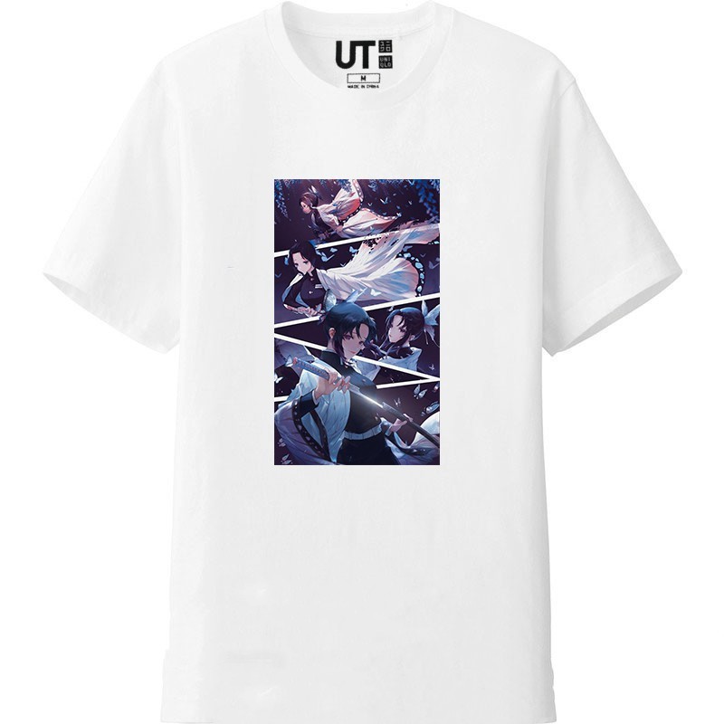 Áo UNIQLO thun ngắn tay in hình Kimetsu No Yaiba cá tính