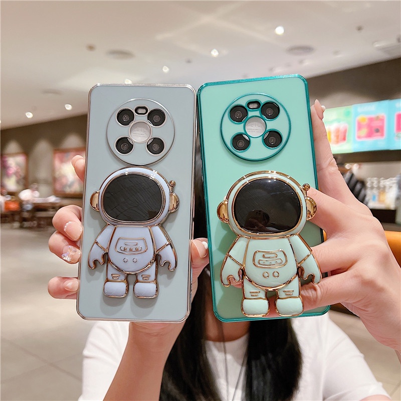 Ốp Điện Thoại Mềm Chống Sốc Mạ Điện Họa Tiết Phi Hành Gia Sang Trọng Cho HUAWEI P20 30 40 50 pro NOVA7 8