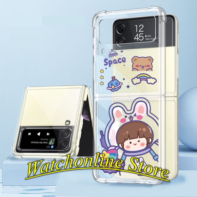 Ốp lưng chống va đập in Q cho Samsung Galaxy Z Flip4 5G / Z Flip 4 / Z Flip3 5G / Z Flip 3