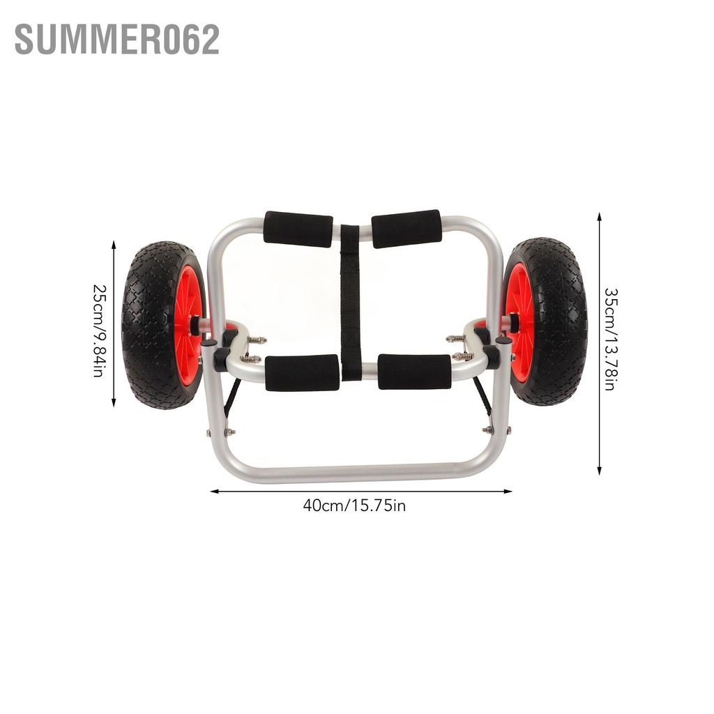 [Hàng Sẵn] Xe đẩy Kayak Hàng không Đường kính 25cm Bánh xe PU có thể điều chỉnh gấp Phụ kiện chở hàng Thuyền【Spring061】