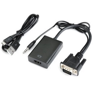 Cáp chuyển đổi từ vga sang hdmi có âm thanh-vga to hdmi có âm thanh hàng chất lượng - vga to hdmi pukigo
