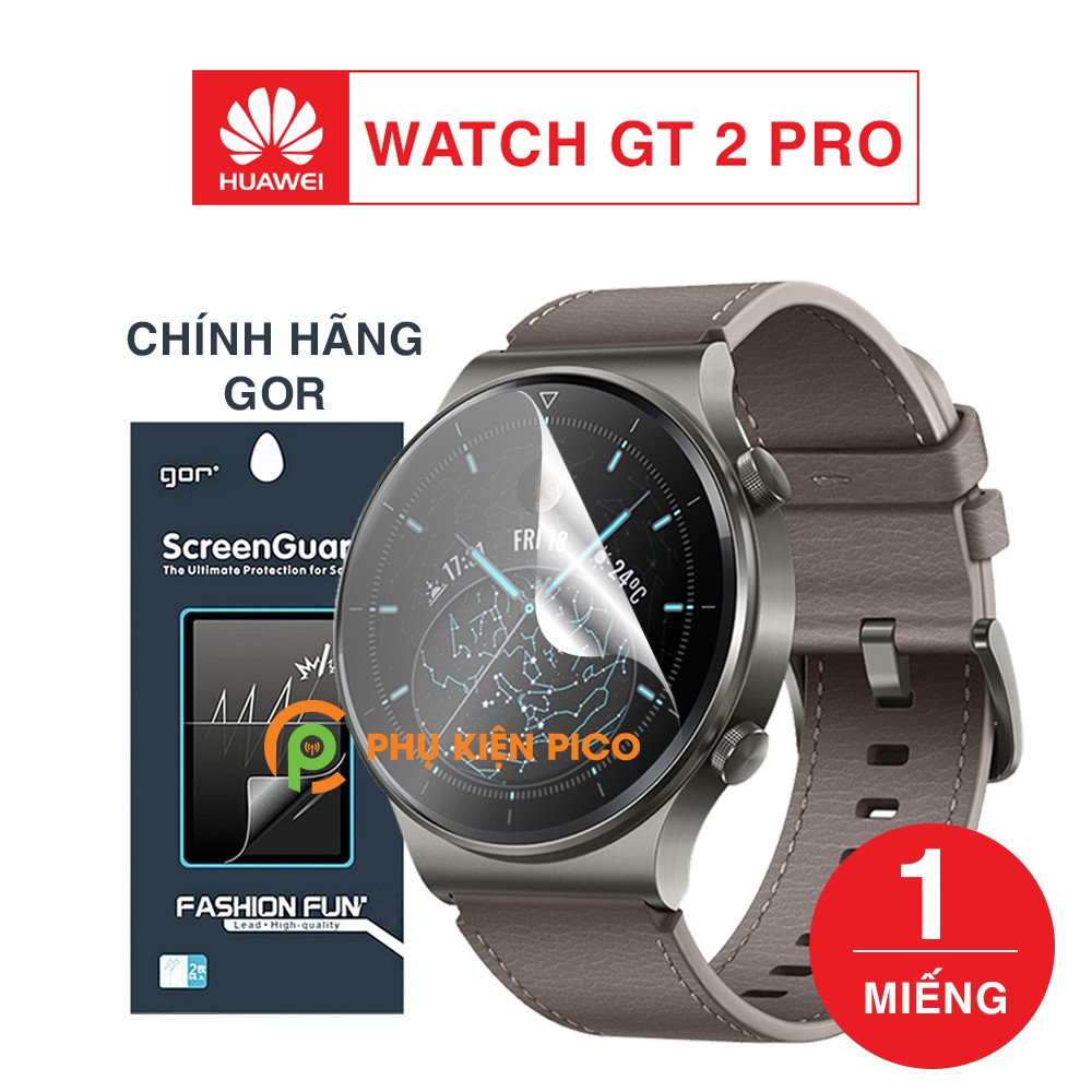 Dán màn hình Huawei GT 2 Pro chính hãng Gor bộ 3 miếng chống trầy xước đồng hồ - Dán dẻo Huawei Watch GT 2 Pro