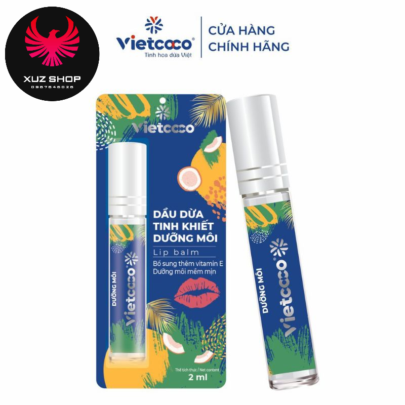 Duỡng môi- dầu dừa tinh khiết dưỡng môi Vietcoco (2ml)