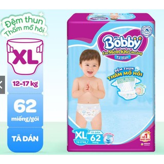 Tã bỉm dán Bobby M76 / L68 / XL62