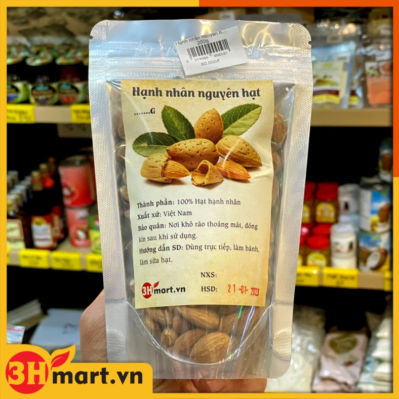 Hạnh nhân nguyên hạt 100g đến 1000g