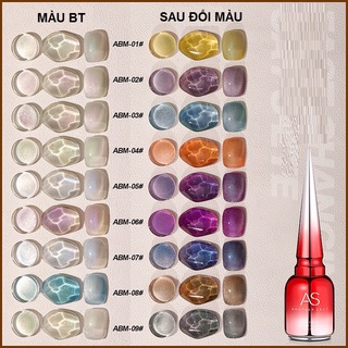 Sơn gel mắt mèo kim cương 9d đổi mầu ABM