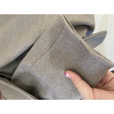 Áo khoác dạ dáng suông dài qua gối Hàn Quốc kèm dây đai thắt eo