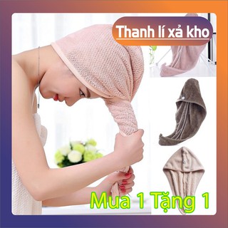 [ MUA 1 TẶNG 1 ] Khăn Ủ Tóc, Sấy Tóc Siêu Tốc - Vĩnh Cát - Bảo vệ tóc, Bảo vệ da đầu.