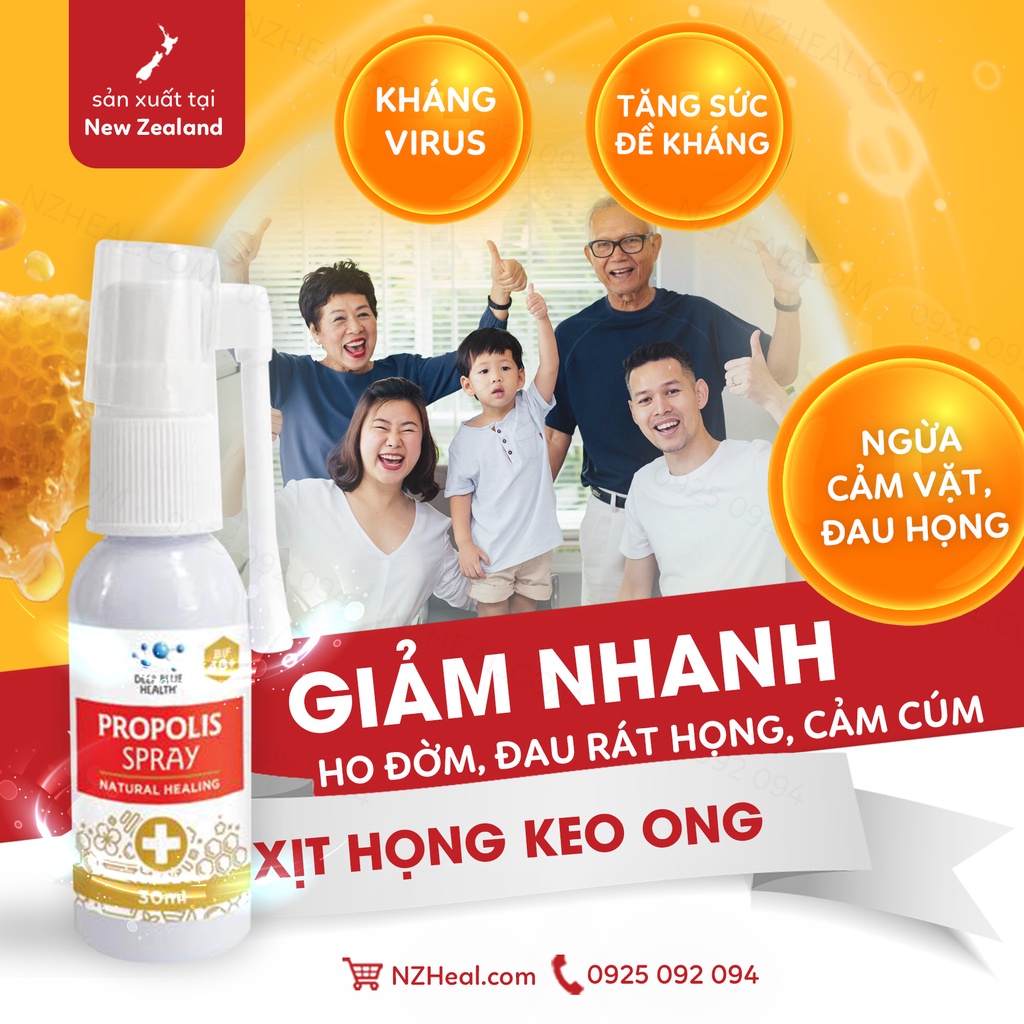 [Hỏa tốc] Xịt Họng Keo Ong Propolis Spray Plus (BIF 40+) Hỗ Trợ Giảm Ho Đau Rát Họng Nhiệt Miệng 30ml