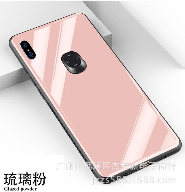 Ốp lưng kính Xiaomi Redmi Note 5 Pro viền cao su chống sốc