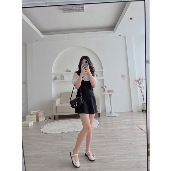 Giày Mary Jane 9029-9 hai khuy đế 3cm [ Wood shoes ]