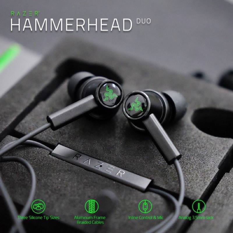 Tai nghe chơi game Razer Hammerhead Duo có mic