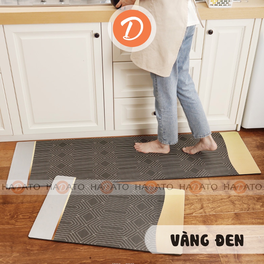 THẢM bếp THẢM trải sàn chất liệu da PU dày dặn êm chân hoa văn hoạt hình phong cách TRANG NHÃ LỊCH LÃM - CÓ TẤM LẺ TB 1