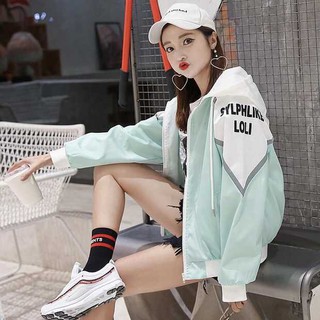 Áo khoác dù nữ phối chữ tay số 26