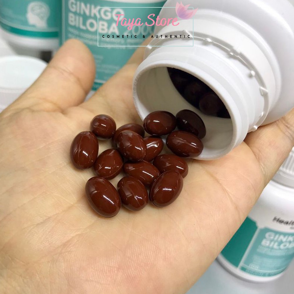 Viên uống bổ não Healthy Care Ginkgo Biloba 2000 Úc 100 viên cải thiện trí nhớ, tăng tuần hoàn não