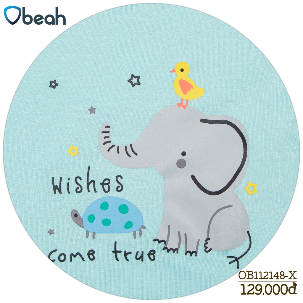 Bodysuit cho bé mặc hè cộc tay cao cấp, chất liệu Petit mềm mịn, quà tặng bé trai và bé gái thương hiệu Obeah OB112148