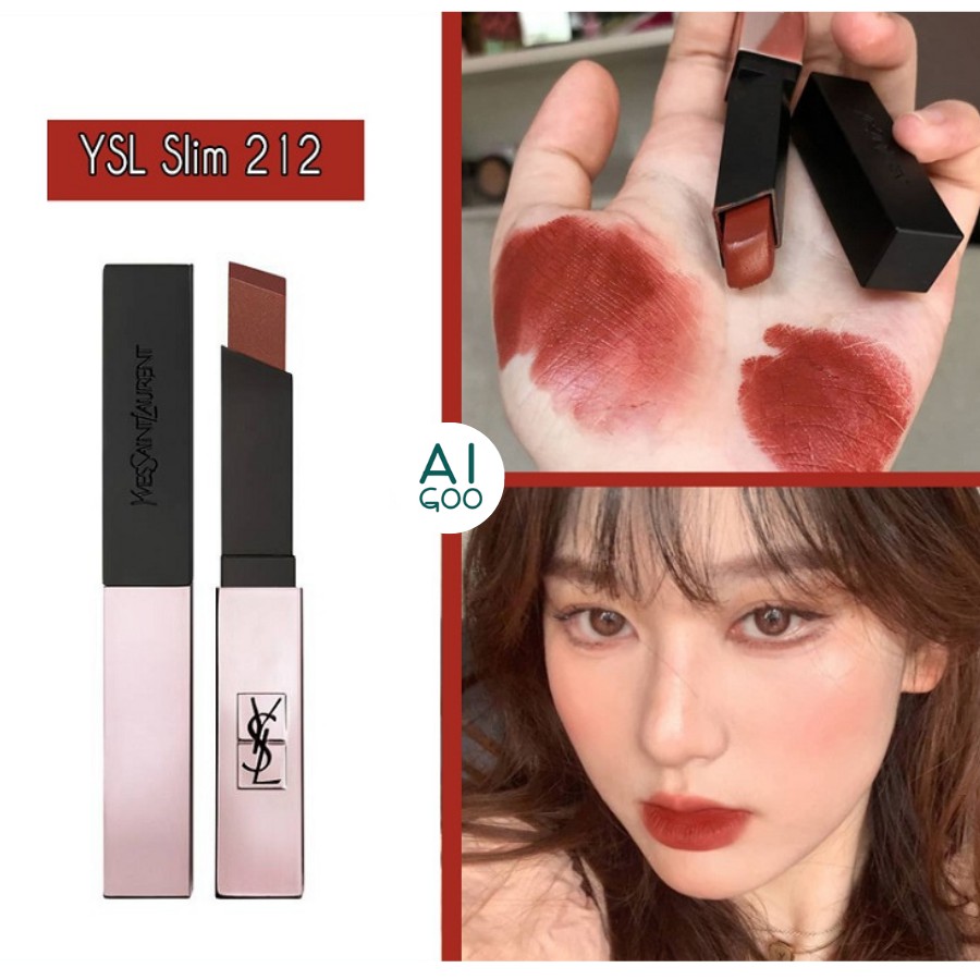 Son YSL Slim Glow Matte 2021 đủ màu hot ( 202,212,214,207,10) màu siêu xinh (hàng có bill).