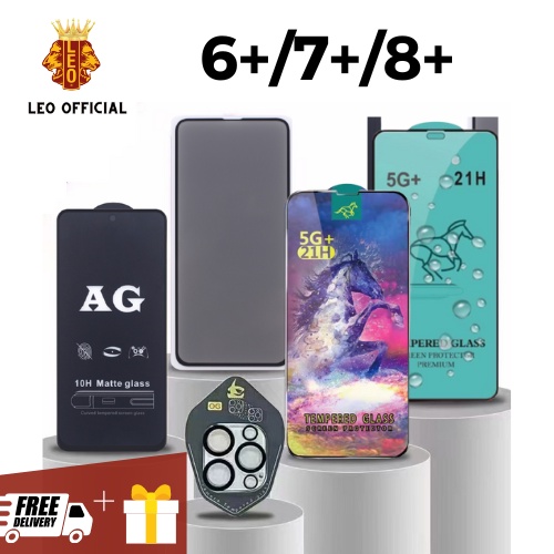 Kính cường lực 6plus,6+,7plus, 7+, 8plus, 8+ Full màn hình màn trong suốt chống xước độ bền cao tặng bộ dán