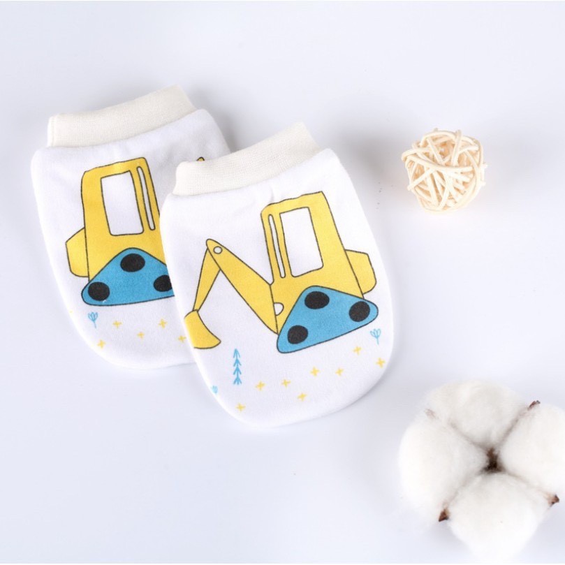 Bao tay cho bé sơ sinh cao cấp dây nơ rút tiện lợi dễ thương, chất liệu cotton dày dặn