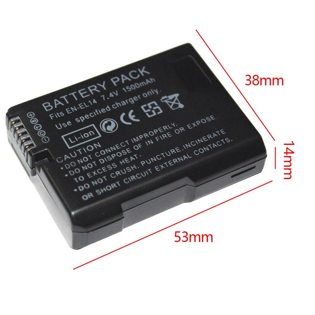 Pin Dành Cho Máy Ảnh Nikon EN-EL14 1500mAh Cao Cấp