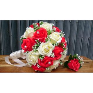 Hoa Cưới Cầm Tay Nhiều Mẫu (Bó Hoa Hồng Sáp 3 Lớp)