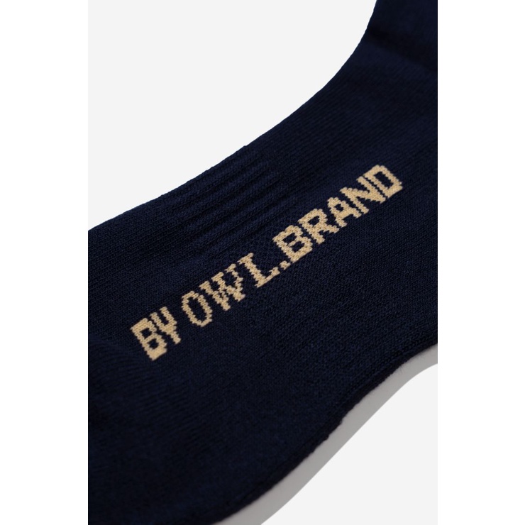OWL BRAND® STRIPE SOCK - Combo hai tất cổ trung màu Xanh đen- OWL101121