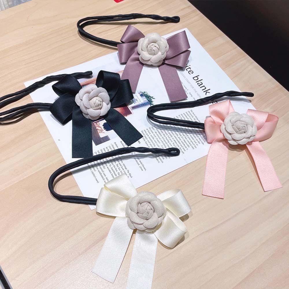 Kẹp Tóc Hình Nơ Hoa Trà Phong Cách Hàn Quốc Cho Nữ