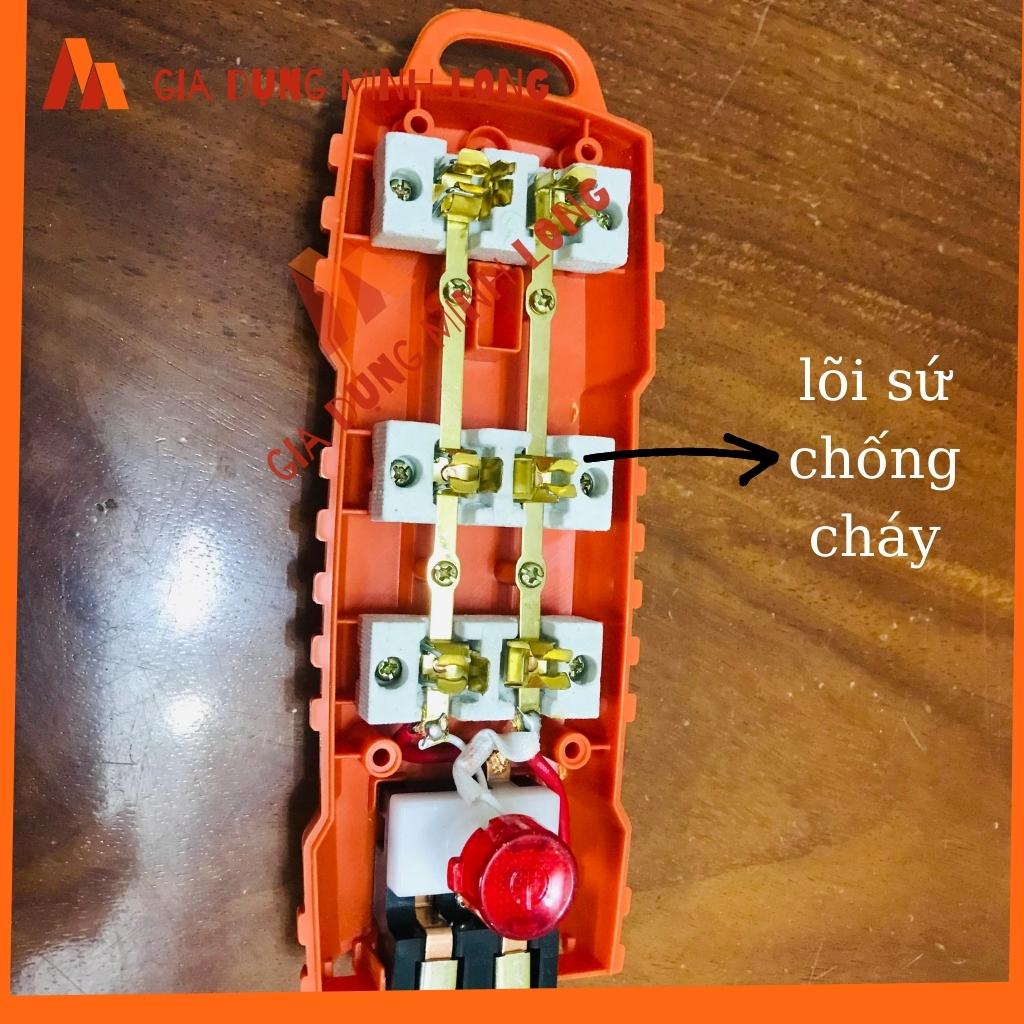 Ổ cắm điện 3lỗ 6000W chịu tải cao, đấu dây thông minh (có dây hoặc không dây)