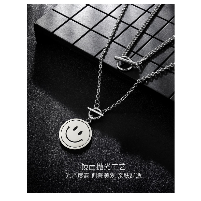 Vòng cổ Mặt Hình Mặt Cười Thời Trang Cá Tính Cho Nam