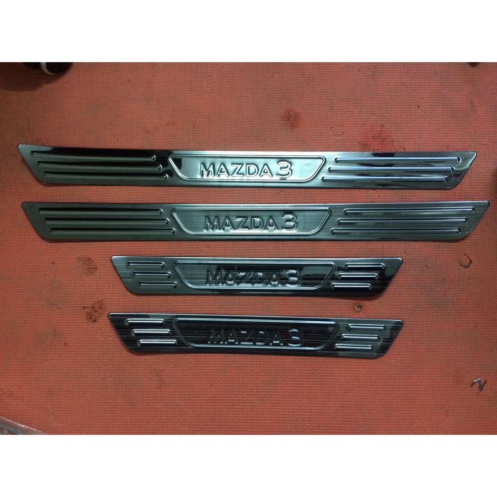 🔥 Freeship 🔥Bộ Ốp bậc cửa trong ngoài titan/ inox xe Mazda3 cao cấp/ Phụ kiện làm đẹp, đồ chơi xe Mazda 3
