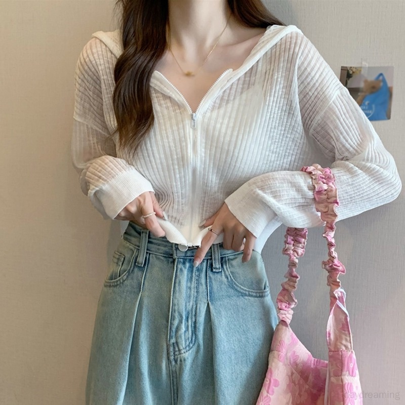 Áo Khoác Cardigan Nữ Tay Dài Xuyên Thấu