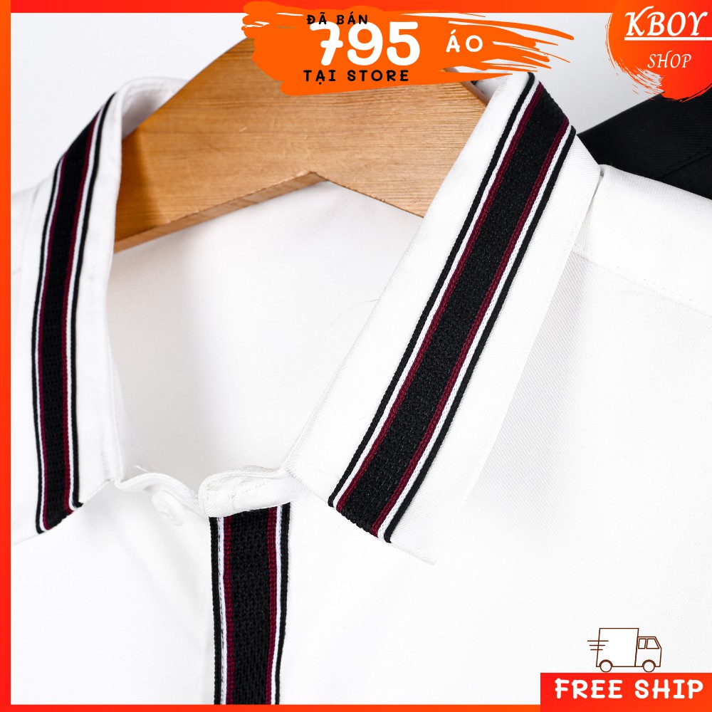 Áo Sơ Mi Tay Dài Cotton Spandex Họa Tiết Cao Cấp Trắng/Đen Dáng Ôm Chuẩn - áo sơ mi công sở phong cách hàn quốc - 2814 | BigBuy360 - bigbuy360.vn