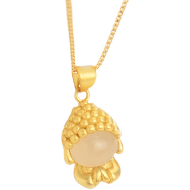 Mặt Dây Chuyền Hình Phật Bằng Vàng Dễ Thương