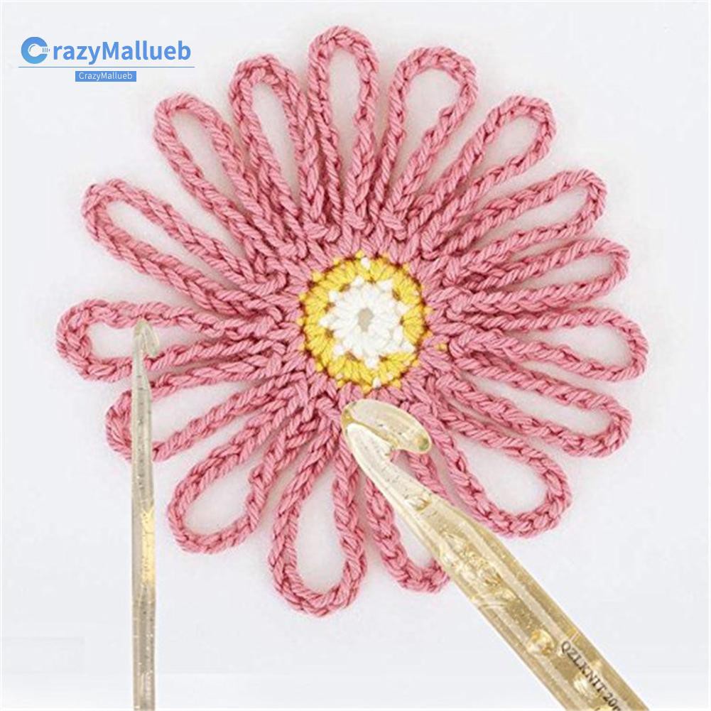 Crazymallueb❤13x 3-25mm Transparent Crochet Hooks DIY Knitting Weave Needles Yarn Sewing Tool❤New