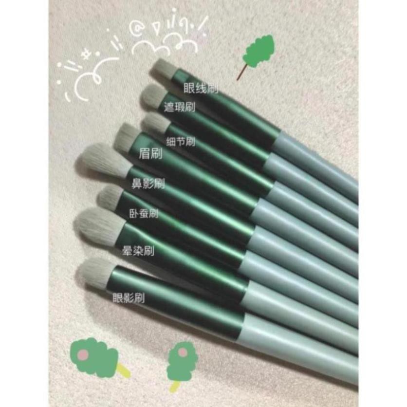 Bộ Cọ Trang Điểm Cá Nhân Cao Cấp 13 Cây Fix+ Màu Xanh Trendy Kèm Hộp và Túi Đựng Sang Trọng.