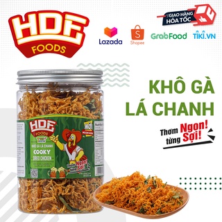 [Đồ ăn vặt Cao Cấp] Khô gà lá chanh xé cay Cooky siêu ngon 200g - Khô gà lá chanh Cooky
