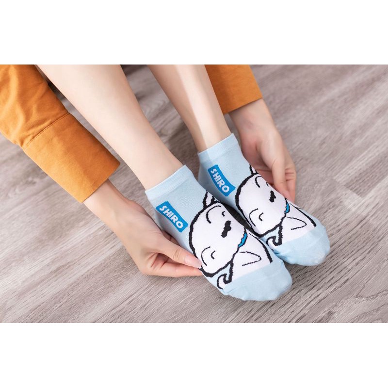 Vớ Thuyền Mỏng Cổ Thấp In Hình Shin-Chan Dễ Thương Thời Trang Mùa Hè Cho Nữ