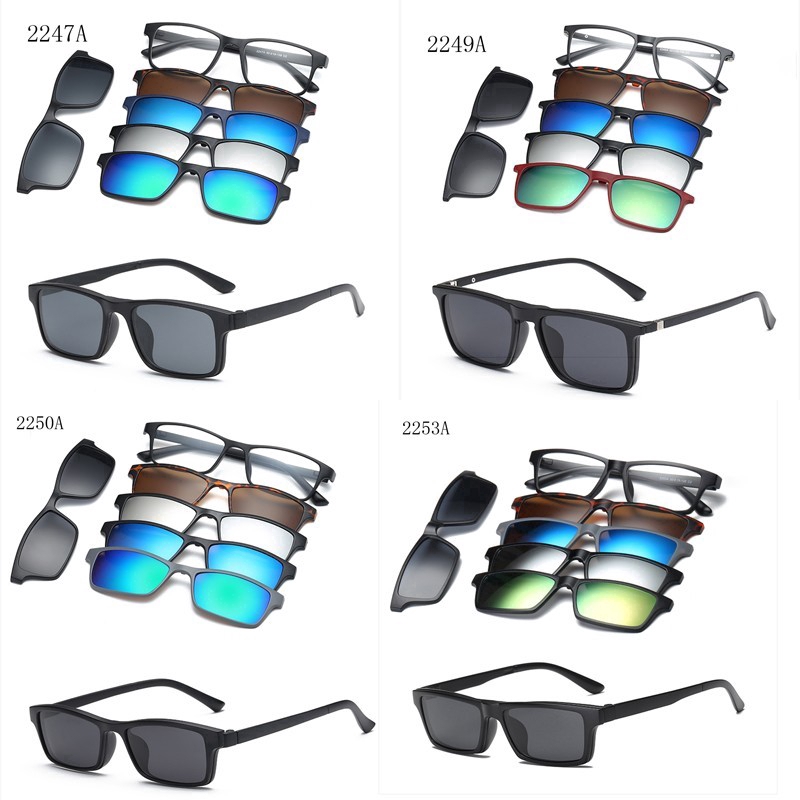 Fashion Men Outdoor Clip-on Glasses Polarized Magnetic Clip Women Sunglasses