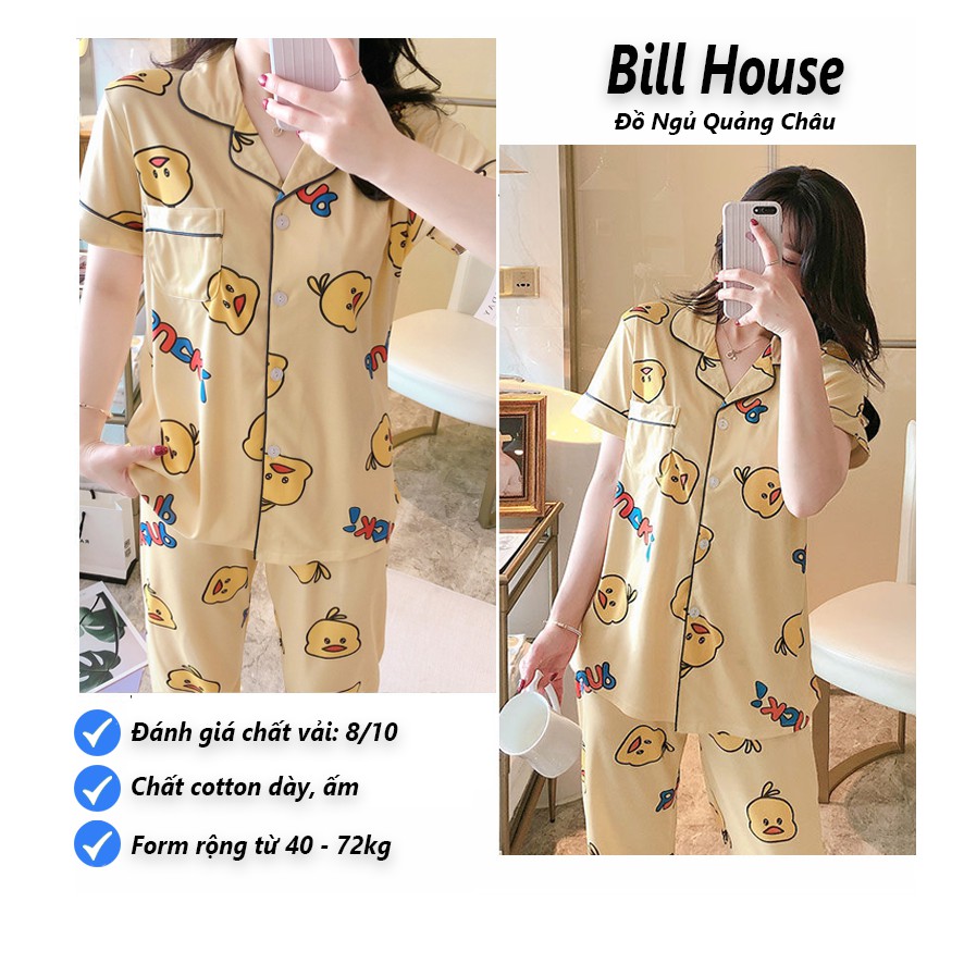 Đồ Bộ Nữ Pijama Tay Ngắn Quần Dài Cao Cấp Chất Dày Ấm TN01