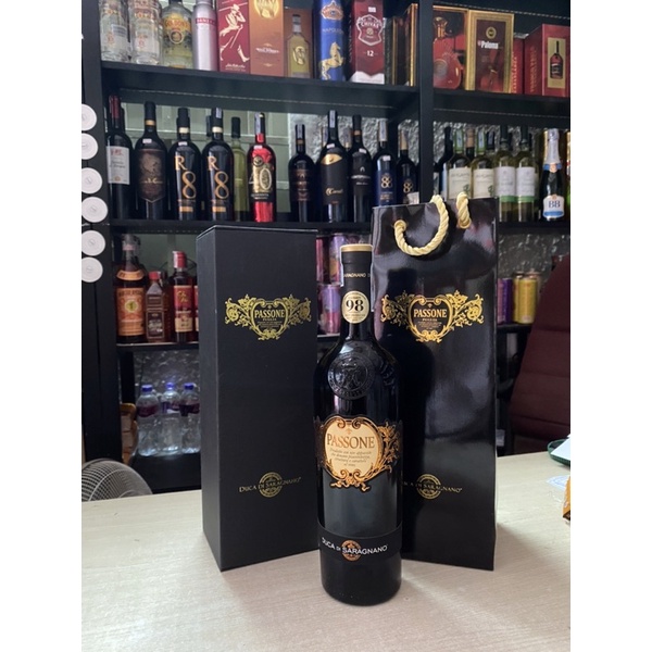 Vang đỏ Ý PASSONE Puglia 15 750ml-Tặng Hộp Giấy và Túi xách Giấy