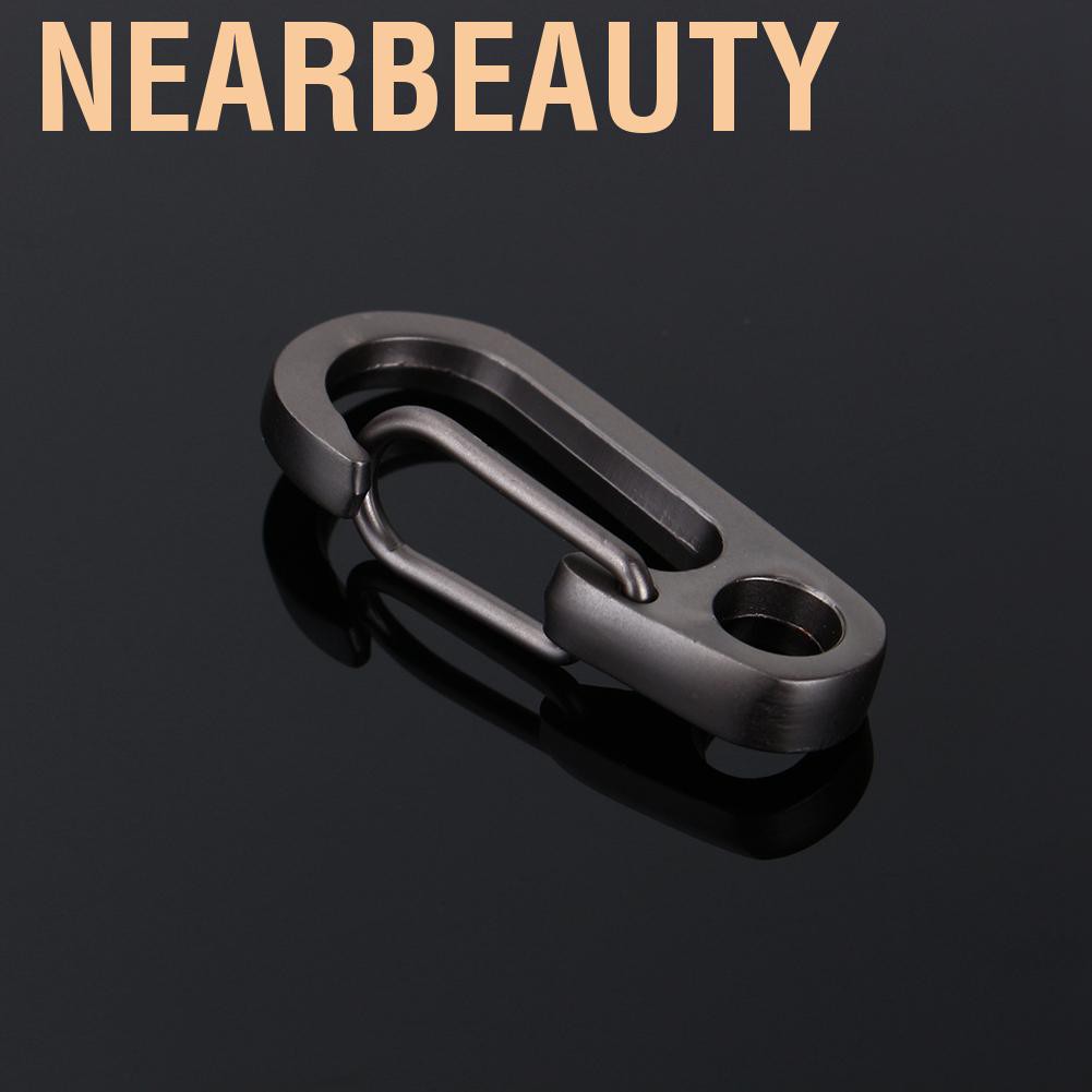 Khoá móc chìa carabiner inox cắm trại đi bộ đường dài ngoài trời