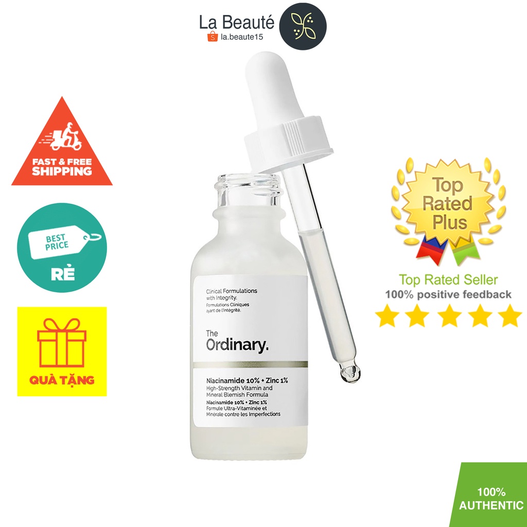 [Canada] The Ordinary Niacinamide 10% + Zinc 1% - Tinh Chất Giảm Mụn, Se Khít Lỗ Chân Lông, Sáng Da