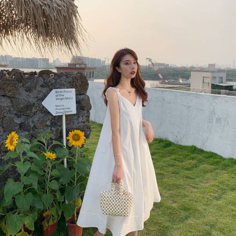 Đầm maxi hai dây có túi thời trang hè 2021 dành cho nữ