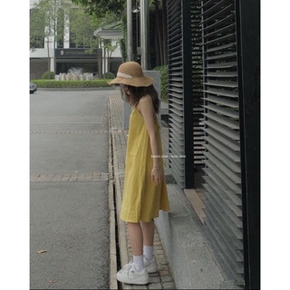 Váy 2 dây dáng suông rút dây dáng dài - Đầm 2 dây dáng dài