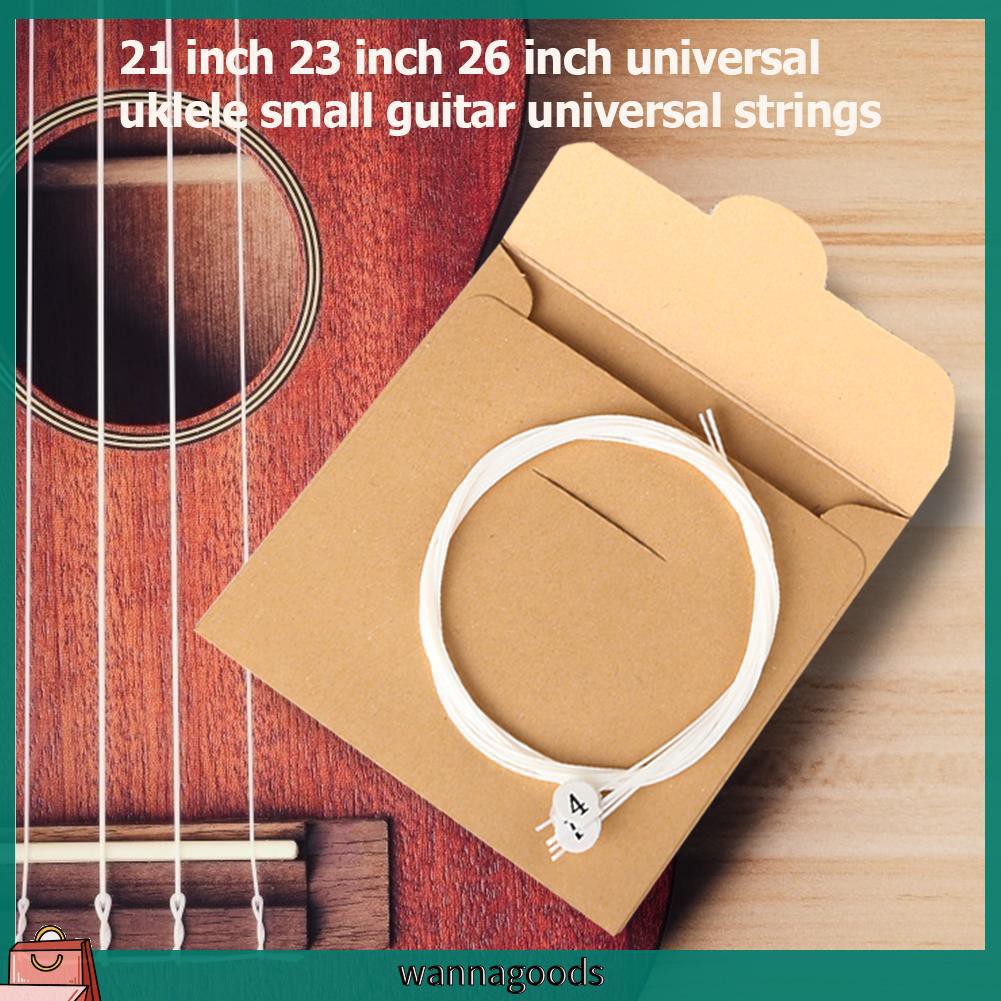 Set 4 Dây Đàn Ukulele 21 23 26 Inch Màu Trắng